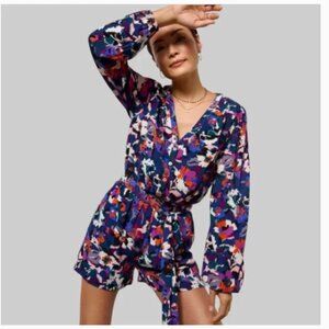 Evereve Long Sleeve Floral Romper – Size S